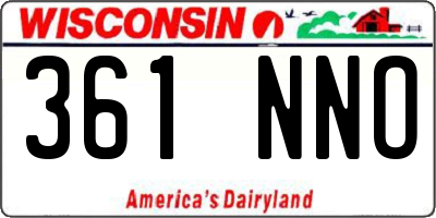 WI license plate 361NNO