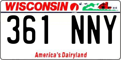 WI license plate 361NNY