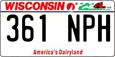 WI license plate 361NPH