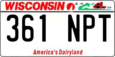 WI license plate 361NPT