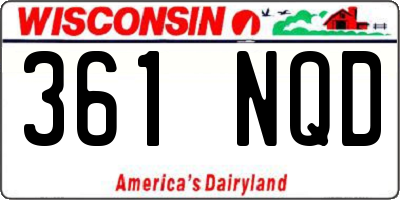 WI license plate 361NQD