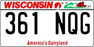 WI license plate 361NQG