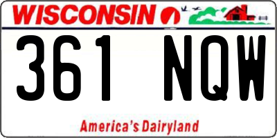 WI license plate 361NQW