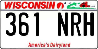 WI license plate 361NRH