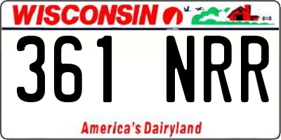 WI license plate 361NRR