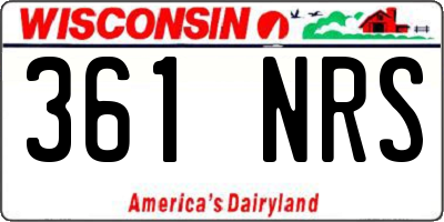 WI license plate 361NRS