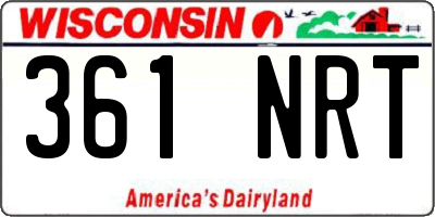 WI license plate 361NRT