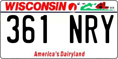 WI license plate 361NRY
