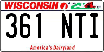 WI license plate 361NTI