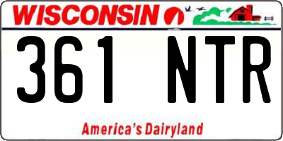 WI license plate 361NTR