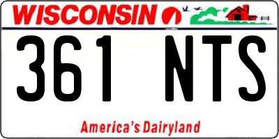 WI license plate 361NTS