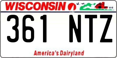 WI license plate 361NTZ