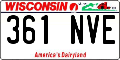 WI license plate 361NVE