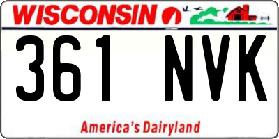 WI license plate 361NVK