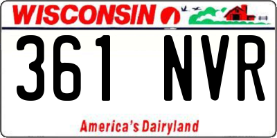 WI license plate 361NVR