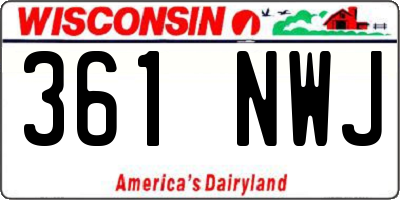 WI license plate 361NWJ