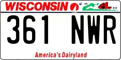 WI license plate 361NWR