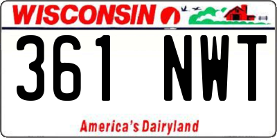 WI license plate 361NWT