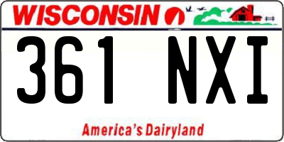 WI license plate 361NXI
