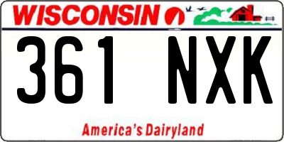 WI license plate 361NXK