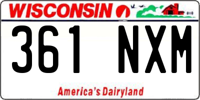 WI license plate 361NXM