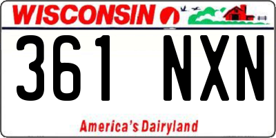 WI license plate 361NXN
