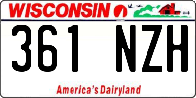 WI license plate 361NZH