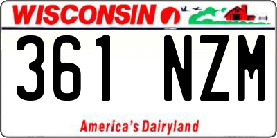 WI license plate 361NZM