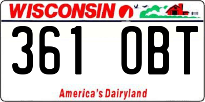 WI license plate 361OBT