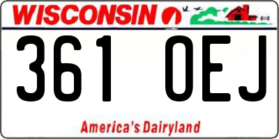 WI license plate 361OEJ