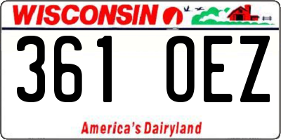 WI license plate 361OEZ
