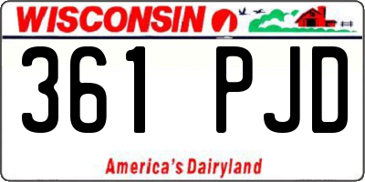 WI license plate 361PJD