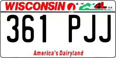 WI license plate 361PJJ