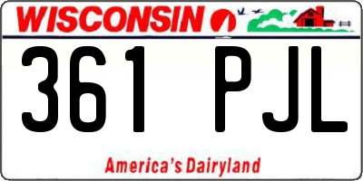 WI license plate 361PJL