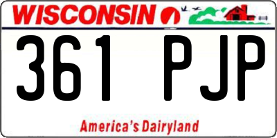 WI license plate 361PJP
