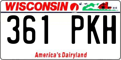 WI license plate 361PKH