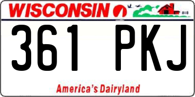 WI license plate 361PKJ