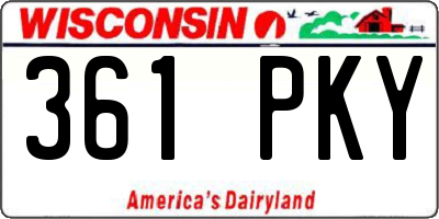 WI license plate 361PKY