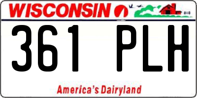 WI license plate 361PLH