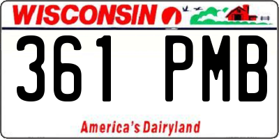 WI license plate 361PMB