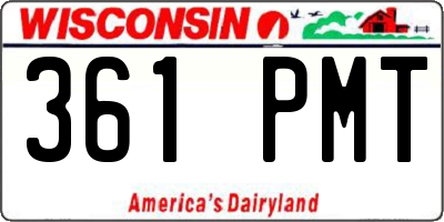 WI license plate 361PMT