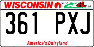 WI license plate 361PXJ