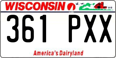 WI license plate 361PXX