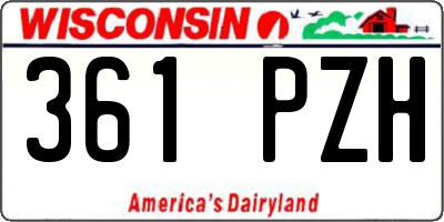 WI license plate 361PZH