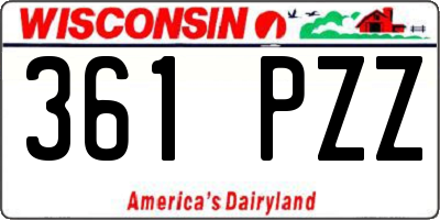 WI license plate 361PZZ