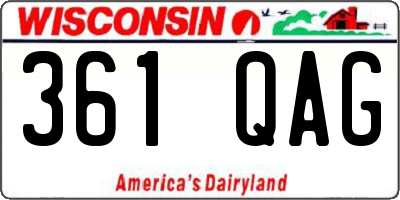 WI license plate 361QAG