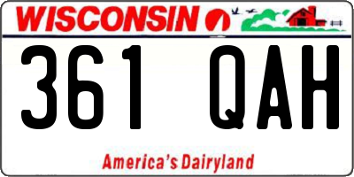 WI license plate 361QAH