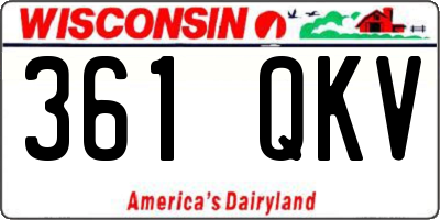 WI license plate 361QKV