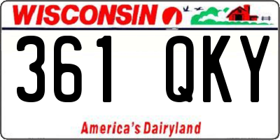 WI license plate 361QKY