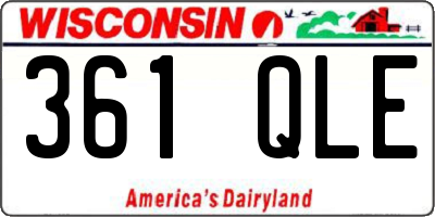 WI license plate 361QLE